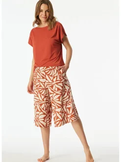 Pyjama terracotta/crème