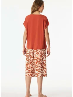 Pyjama terracotta/crème