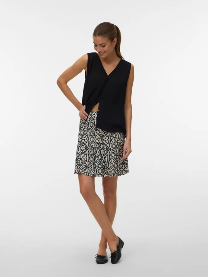 Rok beige/zwart
