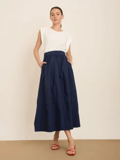 Rok donkerblauw