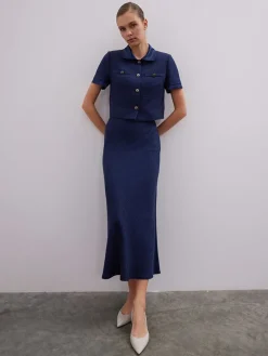 Rok donkerblauw
