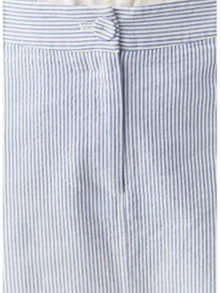 Rok lichtblauw/wit