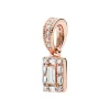 Roségoudvergulde hanger met edelstenen