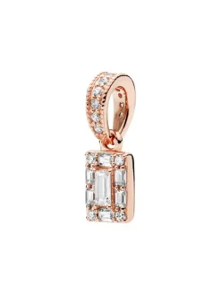 Roségoudvergulde hanger met edelstenen