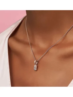 Roségoudvergulde hanger met edelstenen