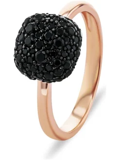 Rosévergulde ring met edelstenen