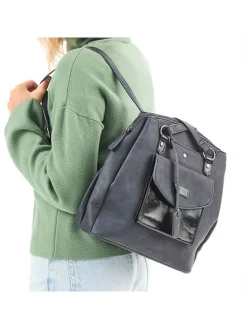 Rugzak grijs - (B)31 x (H)32 x (T)12 cm