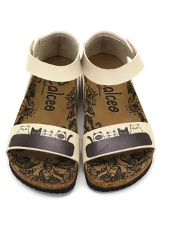 Sandalen beige/zwart