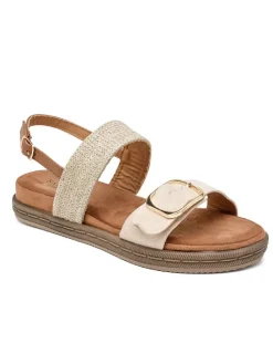 Sandalen crème/lichtbruin