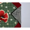 Satijnen bandana "Amapola" rood/groen - (L)55 x (B)55 cm
