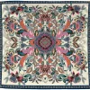 Satijnen bandana "Ornamental Flowers" beige/meerkleurig - (L)55 x (B)55 cm