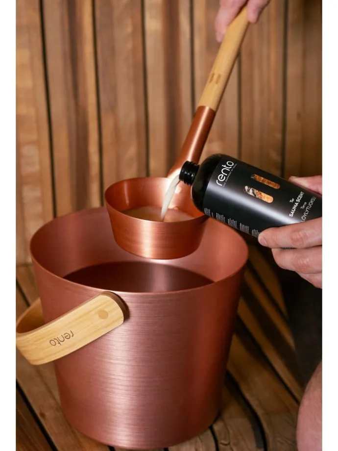 Saunalepel beige/koperkleurig - (L)43 cm