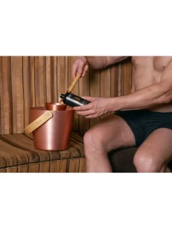 Saunalepel beige/koperkleurig - (L)43 cm