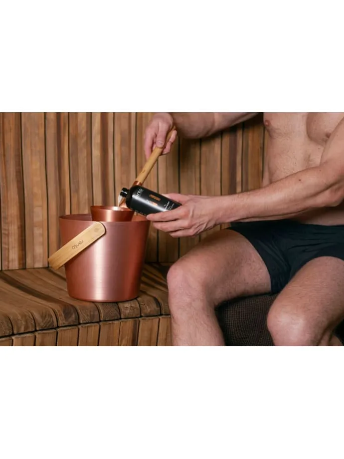 Saunalepel beige/koperkleurig - (L)43 cm