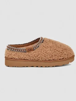 Schapenvachtpantoffels "Tasman Maxi Curly" lichtbruin