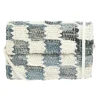 Schoudertas crème/blauw - (B)30 x (H)20 x (D)6 cm