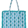 Schoudertas turquoise - (B)35 x (H)30 x (D)20 cm