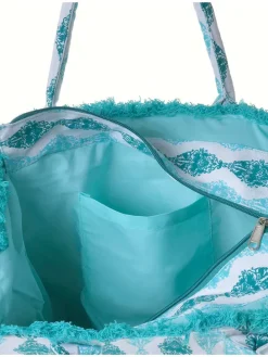 Schoudertas turquoise - (B)35 x (H)30 x (D)20 cm