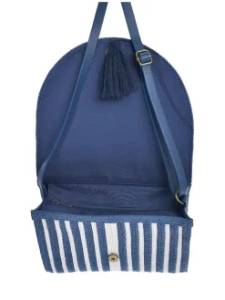 Schoudertas wit/blauw - (B)26 x (H)21 x (D)8 cm