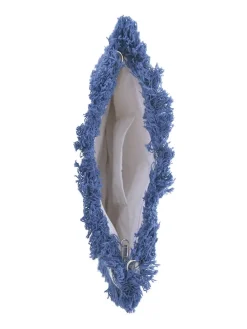 Schoudertas wit/blauw - (B)30 x (H)20 x (D)2 cm