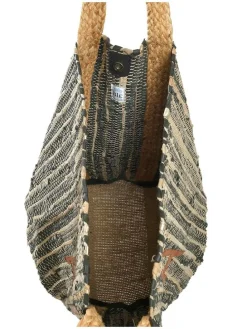 Schoudertas zwart/beige - (B)24 x (H)16 cm