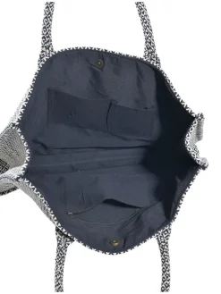 Schoudertas zwart/wit - (B)35 x (H)30 x (D)15 cm