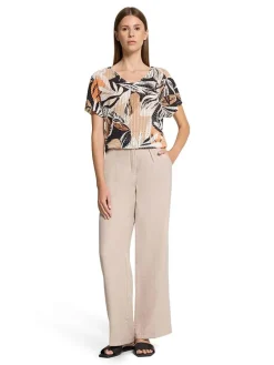 Shirt beige/zwart