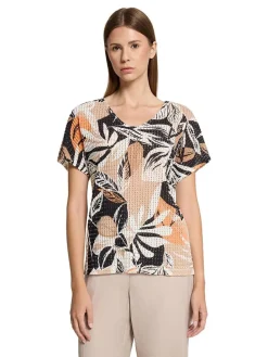 Shirt beige/zwart