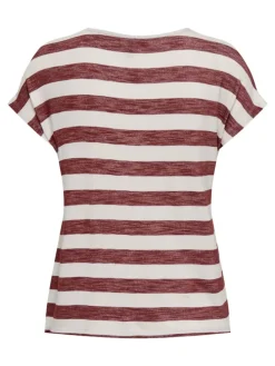 Shirt bordeaux/wit