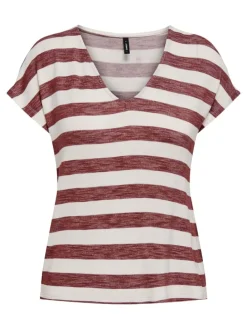 Shirt bordeaux/wit