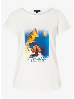 Shirt crème/blauw