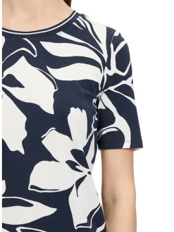 Shirt donkerblauw/wit