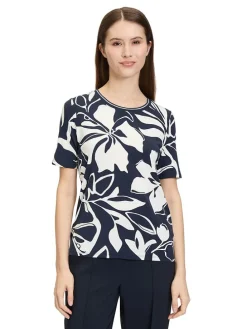Shirt donkerblauw/wit