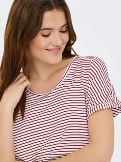 Shirt "Sissy" wit/bordeaux