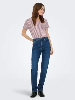 Shirt "Sissy" wit/bordeaux