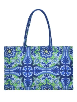 Shopper blauw - (B)58 x (H)32 cm