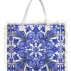 Shopper blauw - (B)43 x (H)35 x (D)12 cm