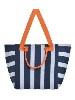 Shopper donkerblauw/wit - (B)40 x (H)35 x (D)20 cm