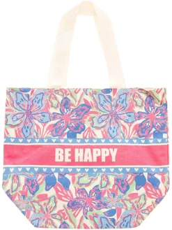 Shopper "Happy Floral" meerkleurig - (B)36 x (H)46 cm
