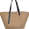 Shopper naturel/zwart - (B)47 x (H)27 cm