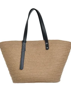 Shopper naturel/zwart - (B)47 x (H)27 cm