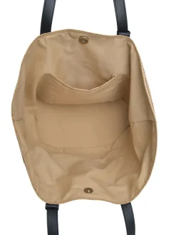 Shopper naturel/zwart - (B)47 x (H)27 cm