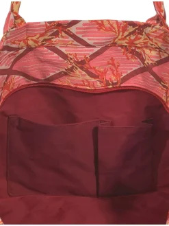 Shopper oranje/roze - (B)58 x (H)32 cm