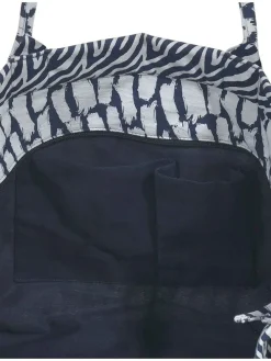 Shopper wit/donkerblauw - (B)45 x (H)37 x (D)20 cm