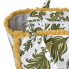 Shopper wit/kaki - (B)42 x (H)30 x (D)20 cm