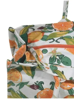 Shopper wit/meerkleurig - (B)58 x (H)32 cm