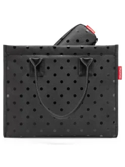 Shopper zwart - (B)43 x (H)36 x (D)8 cm