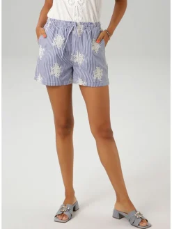 Short blauw/wit