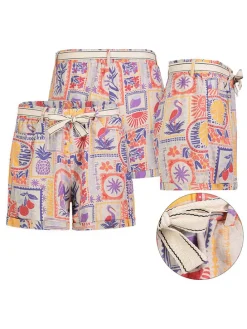 Short meerkleurig