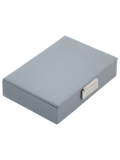 Sieradenkistje blauwgrijs - (B)18 x (H)12,5 x (D)4,5 cm